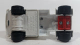 Vintage 1977 Lesney Matchbox Super Kings K-27 Ford 'A' Series "Miss Embassy" Semi Tractor Trailer Speed Boat Hauler Truck White Die Cast Toy Car Vehicle Made in England