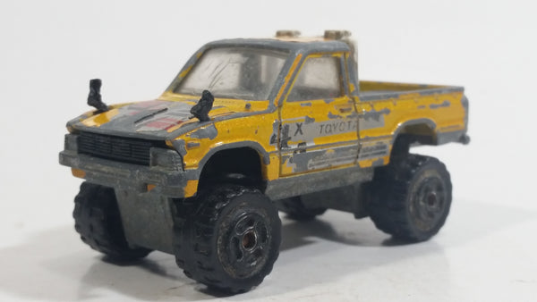 Majorette 4x4 Toyota Pick-up Truck Dark Yellow Gold No. 287 and 292 Die Cast Toy Car Vehicle with Opening Hood