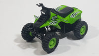 Maisto 300ZX Quad ATV 4 Wheeler All Terrain Vehicle Green Pullback Die Cast Motorized Friction Toy Car Vehicle