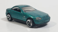 2000 Hot Wheels Mercedes SLK Metallic Aqua Green Die Cast Toy Car Vehicle