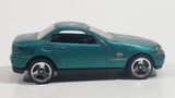 2000 Hot Wheels Mercedes SLK Metallic Aqua Green Die Cast Toy Car Vehicle