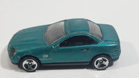 2000 Hot Wheels Mercedes SLK Metallic Aqua Green Die Cast Toy Car Vehicle