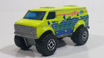 1993 Matchbox 4x4 Chevy Van Fluorescent Yellow Die Cast Toy Car Vehicle