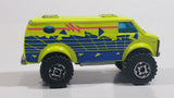 1993 Matchbox 4x4 Chevy Van Fluorescent Yellow Die Cast Toy Car Vehicle