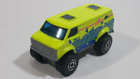 1993 Matchbox 4x4 Chevy Van Fluorescent Yellow Die Cast Toy Car Vehicle