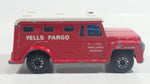 Vintage 1978 Lesney Matchbox Superfast No. 69 Armored Truck "Wells Fargo" Red and White Die Cast Toy Car Vehicle Made in England