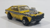 Vintage 1973 Lesney Matchbox Rolamatics No. 72 Maxi Taxi Yellow Cab Die Cast Toy Car Vehicle Made in Hong Kong