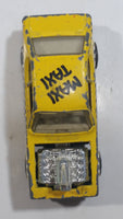 Vintage 1973 Lesney Matchbox Rolamatics No. 72 Maxi Taxi Yellow Cab Die Cast Toy Car Vehicle Made in Hong Kong