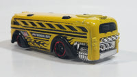 2014 Hot Wheels City Works Surf Surfin' School Bus Yellow Die Cast Toy Car Vehicle