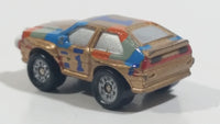 1989 Galoob Micro Machines Sun Color Changers Audi Quattro #1 Gold Tiny Miniature Die Cast Toy Car Vehicle