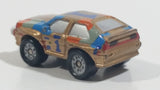 1989 Galoob Micro Machines Sun Color Changers Audi Quattro #1 Gold Tiny Miniature Die Cast Toy Car Vehicle