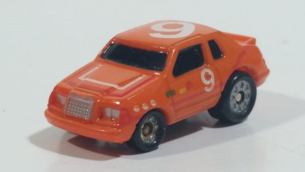 1989 Galoob Micro Machines Sun Color Changers '80s Thunderbird Drag Racer #9 Orange Tiny Miniature Die Cast Toy Car Vehicle