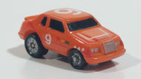 1989 Galoob Micro Machines Sun Color Changers '80s Thunderbird Drag Racer #9 Orange Tiny Miniature Die Cast Toy Car Vehicle