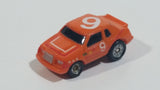 1989 Galoob Micro Machines Sun Color Changers '80s Thunderbird Drag Racer #9 Orange Tiny Miniature Die Cast Toy Car Vehicle