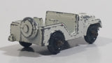 Vintage 1950s MidgeToy Midge Military Jeep White Tiny Miniature Die Cast Toy Car Vehicle