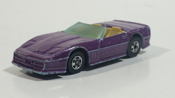 1990 Hot Wheels Color Racers II '83 Custom Corvette Convertible Purple Blue Die Cast Toy Car Vehicle