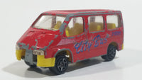 Majorette No. 243 Ford Transit Van "City Bus" Red 1/60 Scale Die Cast Toy Car Vehicle