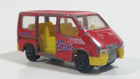 Majorette No. 243 Ford Transit Van "City Bus" Red 1/60 Scale Die Cast Toy Car Vehicle