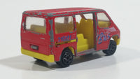 Majorette No. 243 Ford Transit Van "City Bus" Red 1/60 Scale Die Cast Toy Car Vehicle