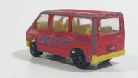 Majorette No. 243 Ford Transit Van "City Bus" Red 1/60 Scale Die Cast Toy Car Vehicle