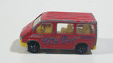 Majorette No. 243 Ford Transit Van "City Bus" Red 1/60 Scale Die Cast Toy Car Vehicle