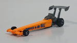 1994 Hot Wheels Dragster "Driven to the max!" Bright Fluorescent Orange Die Cast Toy Race Car Vehicle