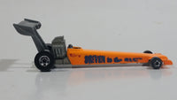 1994 Hot Wheels Dragster "Driven to the max!" Bright Fluorescent Orange Die Cast Toy Race Car Vehicle