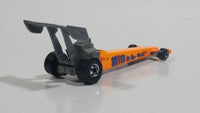 1994 Hot Wheels Dragster "Driven to the max!" Bright Fluorescent Orange Die Cast Toy Race Car Vehicle