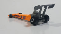 1994 Hot Wheels Dragster "Driven to the max!" Bright Fluorescent Orange Die Cast Toy Race Car Vehicle