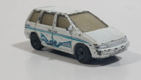 1999 Matchbox Sea Explorer Nissan Prairie Van White Die Cast Toy Race Car Vehicle