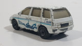 1999 Matchbox Sea Explorer Nissan Prairie Van White Die Cast Toy Race Car Vehicle