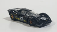 2013 Hot Wheels 1960s Ferrari P4 Black #4 Die Cast Toy Race Car Vehicle