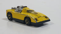 1981 Hot Wheels Cannonade Yellow Die Cast Toy Race Car Vehicle w/ Opening Hood - Hong Kong