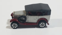 Vintage 1974 Tomica No. 60 Datsun Silver and Maroon Red with Black Roof 1/49 Scale Die Cast Toy Car Vehicle Made in Japan