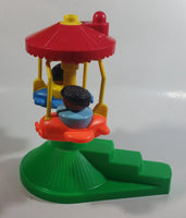 1993 Fisher Price Little People Country Fair Ferris Wheel and Airplane Amusement Rides Toys with 5 Characters