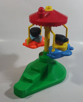 1993 Fisher Price Little People Country Fair Ferris Wheel and Airplane Amusement Rides Toys with 5 Characters