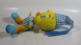 Warner Bros. Looney Tunes Tweety Bird In Pyjamas with Blue Slippers 10" Tall Cartoon Character Plush Stuffed Animal
