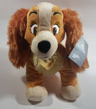 Walt Disney Animated Film Movie Lady From Lady and The Tramp 14" Long Cartoon Puppy Dog Character Plush Stuffed Animal with Tags
