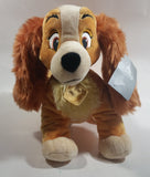 Walt Disney Animated Film Movie Lady From Lady and The Tramp 14" Long Cartoon Puppy Dog Character Plush Stuffed Animal with Tags