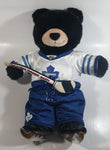 Build A Bear Workshop NHL Toronto Maple Leafs Ice Hockey Black Bear with Uniform, Stick, and Skates 17" Tall Stuffed Animal Plush