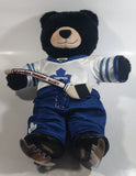 Build A Bear Workshop NHL Toronto Maple Leafs Ice Hockey Black Bear with Uniform, Stick, and Skates 17" Tall Stuffed Animal Plush