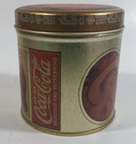Coca-Cola Coke Soda Pop Small Round Vintage Reproduction Tin Container Beverage Collectible