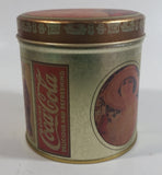 Coca-Cola Coke Soda Pop Small Round Vintage Reproduction Tin Container Beverage Collectible