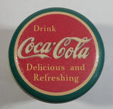 Rare 1994 Coca-Cola Coke Soda Pop Drink Beverage Detroit Tigers Baseball Team Green Small Round Tin Metal Canister Sports Collectible