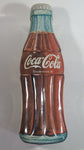 1997 Coca-Cola Coke Soda Pop Large 13" Long Bottle Shaped Embossed Tin Container with Hinged Lid