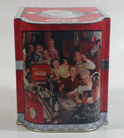 Coca-Cola Coke Soda Pop Drink Beverage Have a Coke 5 1/2" Tall Tin Metal Hinged Lid Container