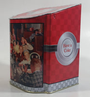 Coca-Cola Coke Soda Pop Drink Beverage Have a Coke 5 1/2" Tall Tin Metal Hinged Lid Container