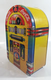 1998 Coca-Cola Coke Soda Pop Drink Beverage Always Rockin' 9" Tall Jukebox Shaped Tin Metal Canister