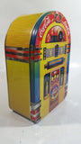 1998 Coca-Cola Coke Soda Pop Drink Beverage Always Rockin' 9" Tall Jukebox Shaped Tin Metal Canister