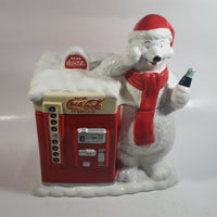 Houston Harvest Drink Coca-Cola In Bottles Coke 10 1/2" Tall Large Vending Machine With Polar Shaped Ceramic Cookie Jar